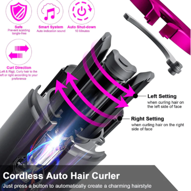 Comprar Ondulador Rizador Recargable Profesional en Electroshopy - Ángulo 3